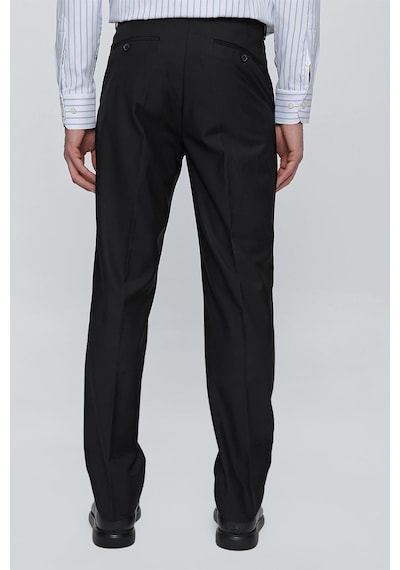 İmza Siyah Gabardin Yan Cep Açık Paça Basic Comfort Fit Esnek Pantolon 1003255005 Siyah
