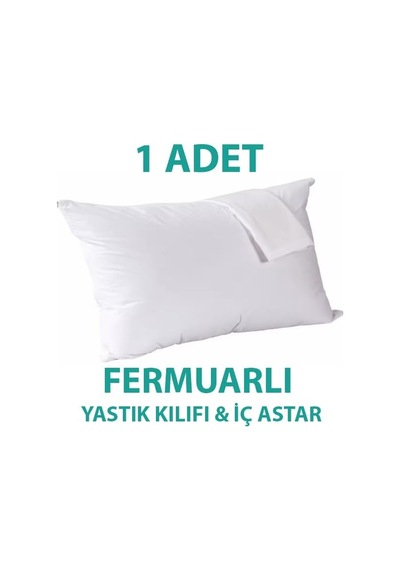Pamuklu 1'li Fermuarlı İç Yastık Kılıfı Beyaz Renkli İç Astar Yastık İç Kılıfı 50x 70 Şilte Diğer
