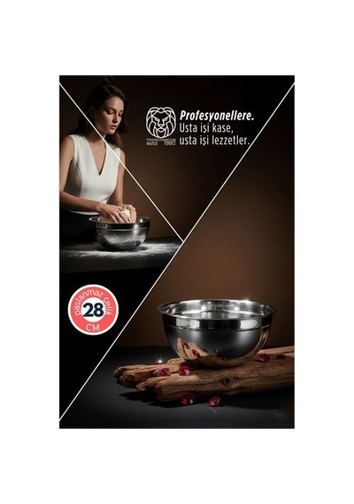 Zenvac Inox Ölçekli Derin Kase - 28 Cm 4 Litre Karıştırma Kabı Profesyonel 304 Paslanmaz Çelik 721844 Zenvac29 Renkli
