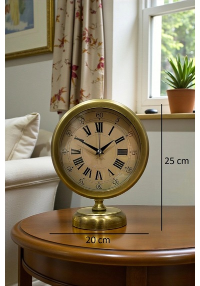 Majestic Time Eskitme 25 X 20 Cm Metal Masa Saati Çok Renkli