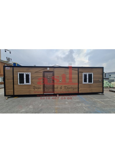 30M2 Ahşap DesenliÇelik Kapılı 1+1 Wc+Duş+Mutfaklı Şık Konut