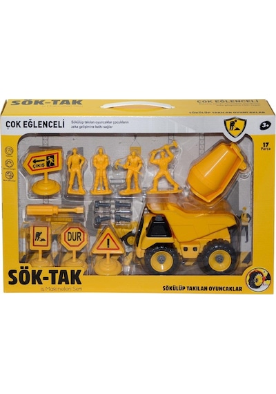 Can-Em Sök Tak İş Makineleri Seti Cnm15 Çok Renkli