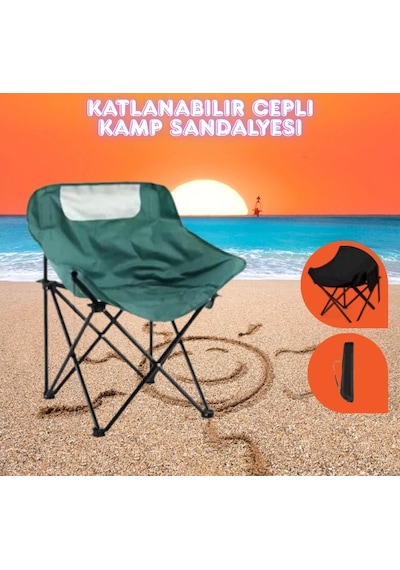 Cazibiz Katlanabilir-cepli-taşıma Çantalı Kamp Sandalyesi 45x45x68 Cm-448205 Çok Renkli