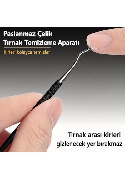 Profesyonel Batık Tırnak Makası Seti 5 Parça Kalın Tırnak Kesici, Tırnak Eğesi, Temizleme Aparatı Ve Cımbızlı Pedikür Seti