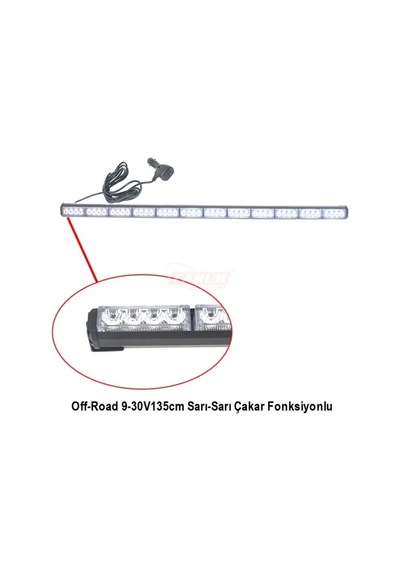 Off-road 9-30v 135cm Sarı Çakar Fonksiyon