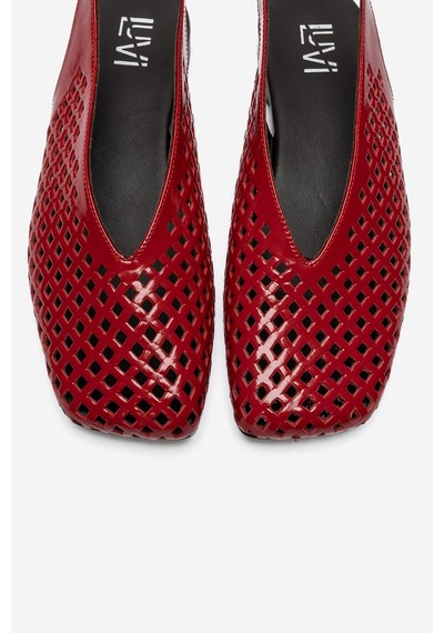 Luvi Shoes Delızıa Kırmızı Rugan Hakiki Deri Önü Kapalı Lazer Kesim Kadın Sandalet Luvi Shoes Delızıa Kırmızı Rugan Hakiki Deri Önü Kapalı Lazer Kesim Kadın Sandalet