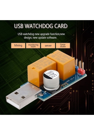 Usb Watchdog Kartı Çift Röle KatılıMSI Uyumluz Otomatik Yeniden Başlatma Mavi Ekran Kilitl 24h Bilgisayar Yedek Parça Dğ. 41273958