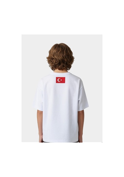Alglıfe Ay Yıldız Milli Takım Taraftar Çocuk Tişört - Beyaz Soft %100 Pamuk