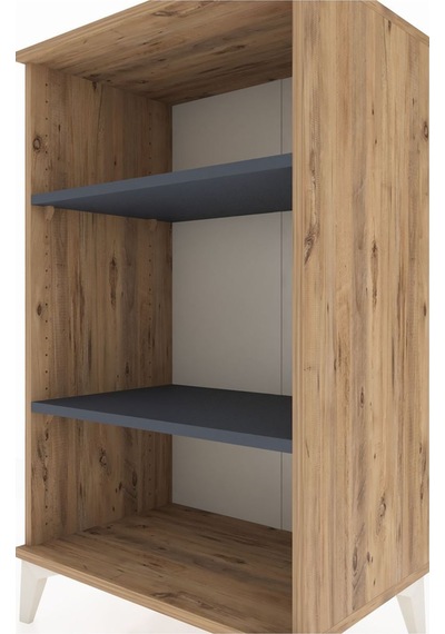 Hyperion Komodin 2 Raflı 60x44x106 Çam-antrasit Atlas Çam