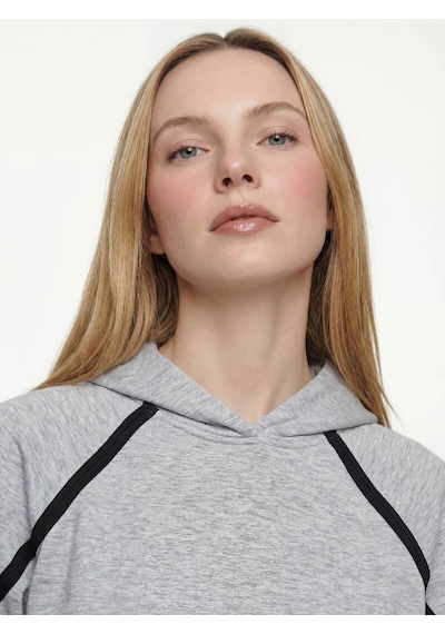 Relax Fit Kadın Sweatshirt Gri Melanj