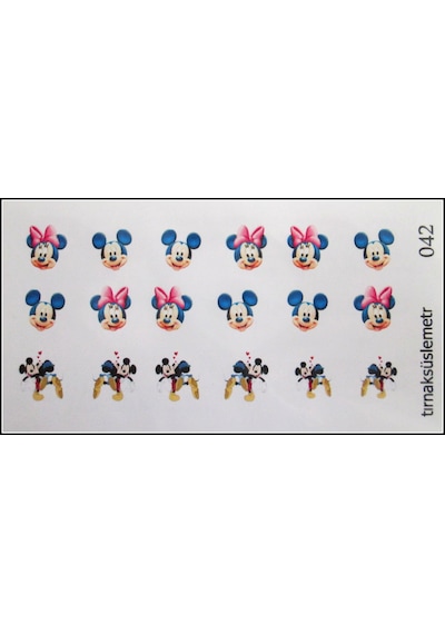 Mickey Mause Tırnak Dövme Tırnak Sticker Nail Art 042