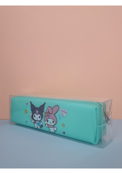 Kuromi My Melody Hello Kitty Cinnamoroll Figürlü Yumuşak Silikonlu Kalem Kutusu Kalemlik - Yeşil