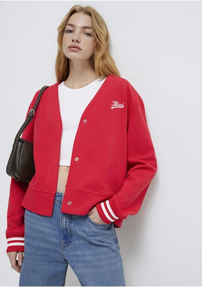 Mavi - Mavi Baskılı Kırmızı Sweatshirt 1s10511-70477 Kırmızı