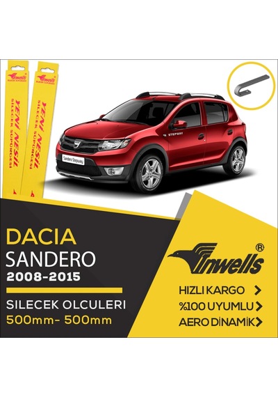 Inwells Dacia Sandero 2008 - 2014 Ön Muz Silecek Takımı