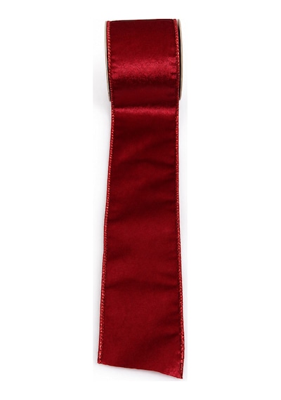 Yılbaşı Ağaç Kurdelesi Şerit Çift Taraflı Bordo 6cm X 2m Diğer