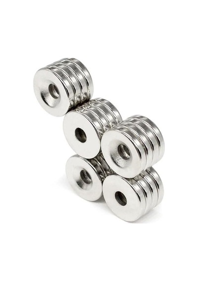2 Adet 15x3 Mm Havşa Delikli Çok Güçlü Neodyum Mıknatıs Magnet