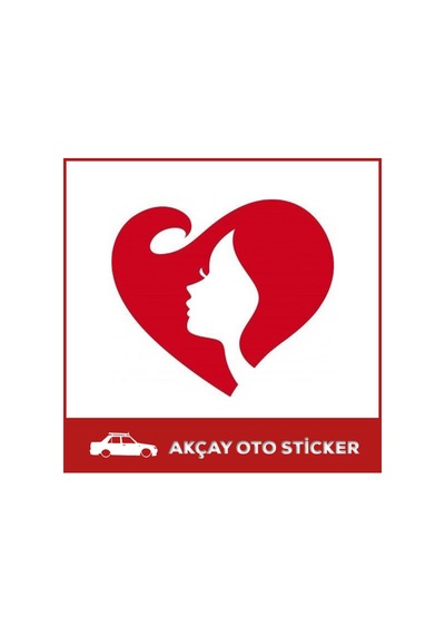 Kalp Ve Kadın Sticker Kalp Oto Sticker Araç Sticker