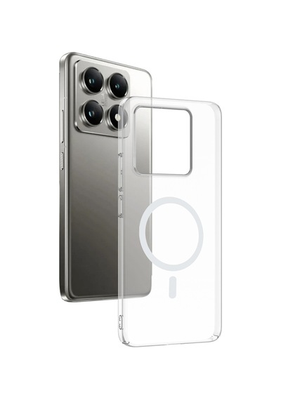 Xiaomi 14t Kılıf İnce Ve Sert Yapılı Şeffaf Magsafe Silikon Kapak Ryc/london Colorless