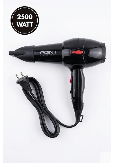 Point Blow Dryer Tam Profesyonel 2500 Watt Ac Motor Fön Makinesi Siyah