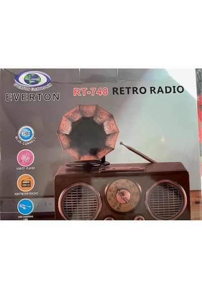Everton Rt-748 Bluetooth Fm-usb-tf-aux Şarjlı Nostaljik Radyo