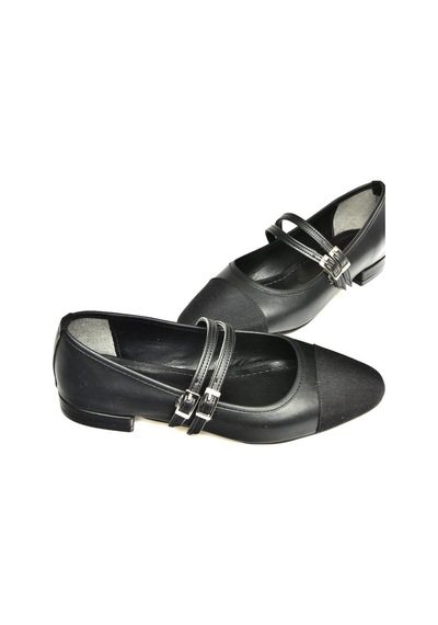 Fox Shoes U725512109 Siyah Kadın Babet Siyah