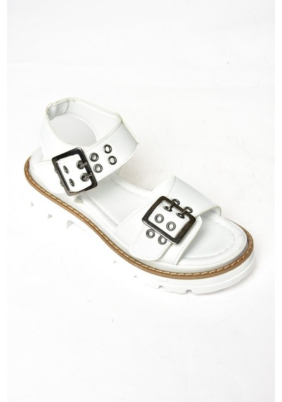 Fox Shoes S996074009 Beyaz Kadın Sandalet Beyaz