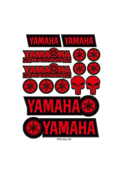 Yamaha Motosiklet Çoklu Sticker Seti 01