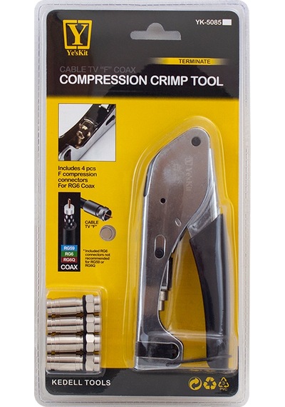 Ayt Powermaster Yk-5085c3 F Konnektör Sıkma Pensesi Dijitürk Soketi Digıturk Jack Sıkma Pensesi
