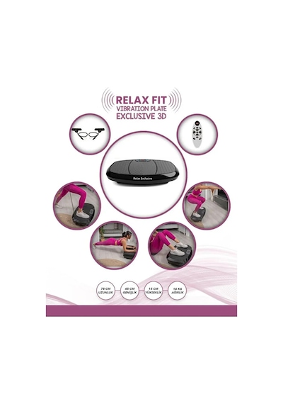 Relax Exclusive 3d Vibration Plate Titreşimli Spor Egzersiz