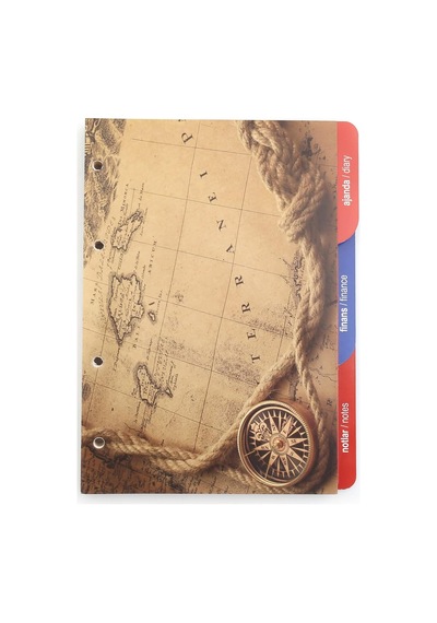 Ydk2 Tarihsiz Çizgili Defter Yedek, 4 Delikli, Halkalı, Organizer Ajanda İçi, 15x21,5 Cm., Ivor Çok Renkli