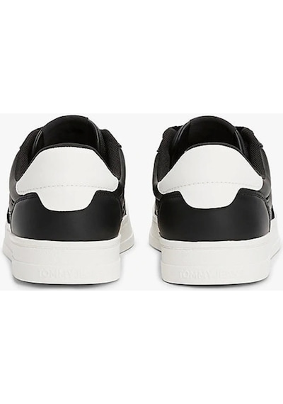 Tommy Hilfiger Tommy Jeans Erkek Siyah Greenwich Essential Deri Sneaker Siyah