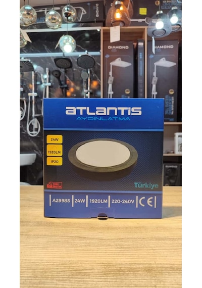 24 Watt Oval Siyah Kasa Beyaz Işık Sıva Üstü Led Panel 6500k Beyaz Beyaz Işık