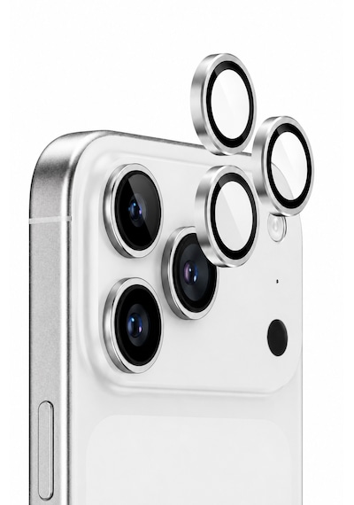 Apple iPhone 17 Pro / 17 Pro Max Uyumlu Kamera Lens Koruyucu Gümüş