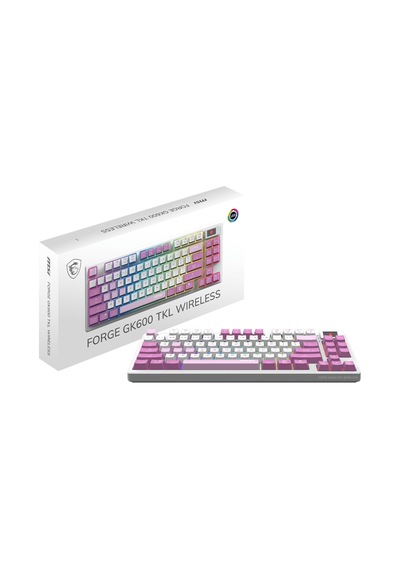 Msı Forge Gk600 Tkl W Vıolet Tr Gamıng Klavye