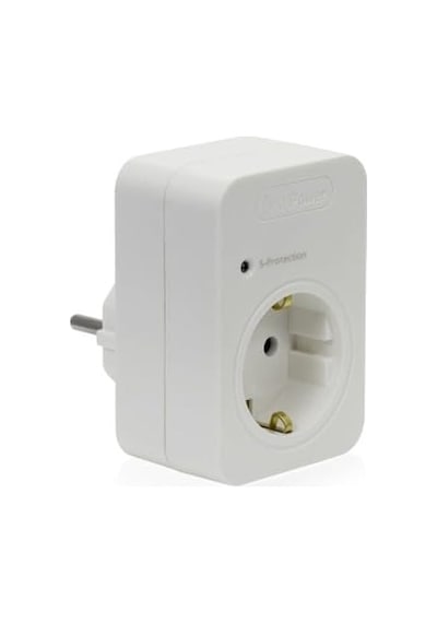 Şok Ve Akım Korumalı Fiş-priz, 16a-250v, Max 3600w 720 Joule, Reset Edilebilir, Sürekli Koruma, Toprak Hatlı, Çocuk Korumalı, Beyaz Renk, E1td33b