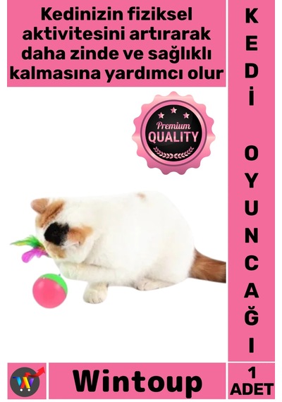 Oyuncak Renkli Tüy Fareli Eğlenceli Hareketli Evcil Hayvan Zinde Tutan Kedi Fare Hacıyatmaz Oyunu