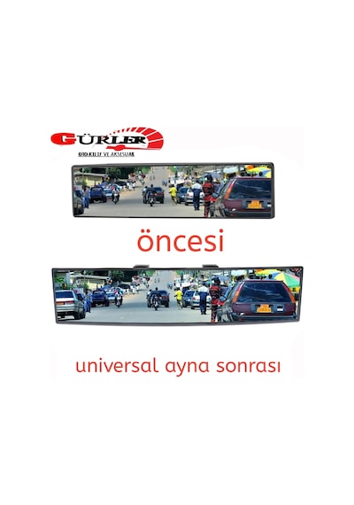 Oto Iç Dikiz Ayna Makaslı Geçme Araç Içi Ayna Ayarlı 300Mm