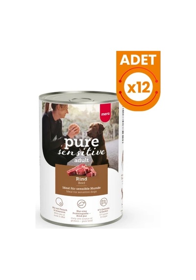 Mera Pure Sensitive Adult Biftekli Yetişkin Köpek Konservesi 12 Adet 400 Gr