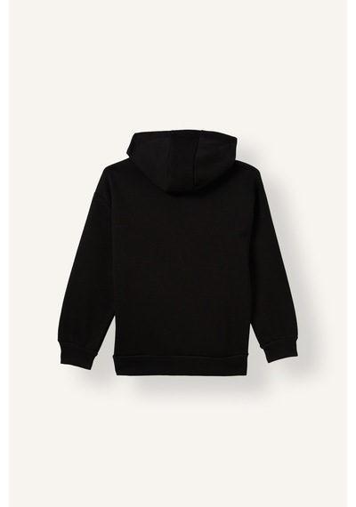Defacto Beşiktaş Kapüşonlu Kanguru Cepli Baskılı Sweatshirt Erkek Çocuk I6541a826wnbk81 Siyah-bk81