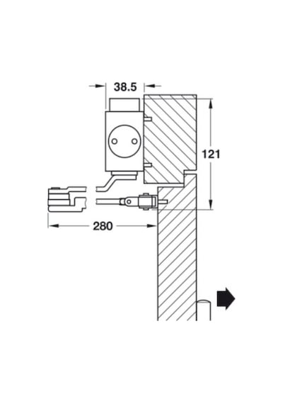 Hafele Dcl51 Sabitlemesiz Kapı Kapatıcı Standart Kollu, Gümüş Ren
