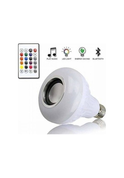 Bluetooth Hoparlör Uzaktan Kumandalı Led Ampul Enerji Tasarruflu 7w Beyaz 5w Rgb Işık 3w Speaker