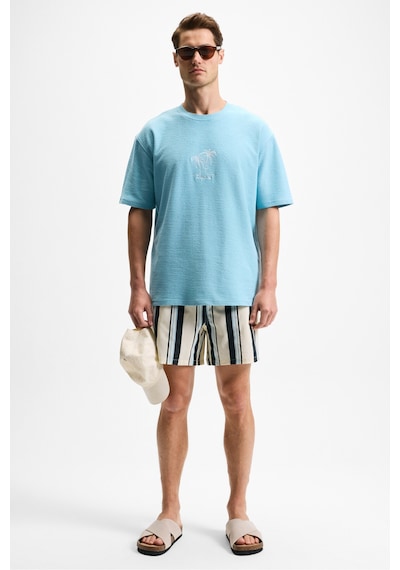 Grımelange OURFLOW Erkek Nakış Detaylı %100 Organik Pamuk Bisiklet Yaka Kısa Kollu Oversize Açık Mavi T-Shirt Grımelange OURFLOW Erkek Nakış Detaylı %100 Organik Pamuk Bisiklet Yaka Kısa Kollu Oversize Açık Mavi T-Shirt