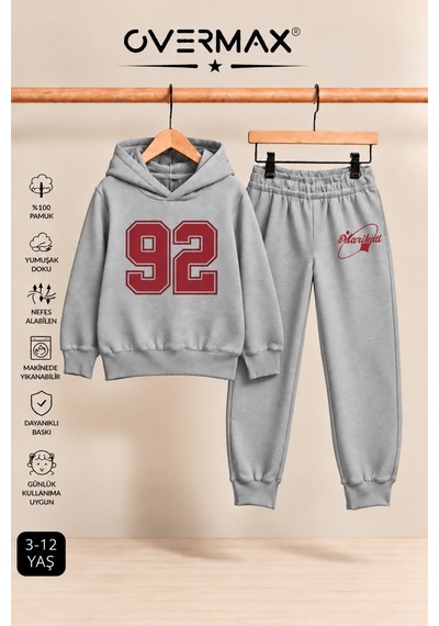 Overmax 92 Baskılı Çocuk Kapüşonlu Sweatshirt Eşofman Takımı- 3-12 Yaş Gri Üst-gri Alt - 928463396 Gri Üst-gri Alt Overmax 92 Baskılı Çocuk Kapüşonlu Sweatshirt Eşofman Takımı- 3-12 Yaş Gri Üst-gri Alt - 928463396 Gri Üst-gri Alt