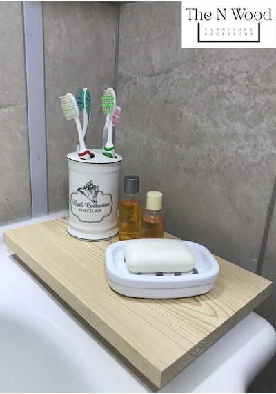 The N Wood Ahşap Ayaklı Kesme Tahtası & Sunumluk Standı