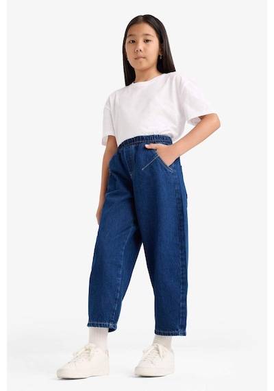 Defacto Kız Çocuk Balloon Fit Geniş Paça Jean Pantolon F2608a825aunm34 Mavi