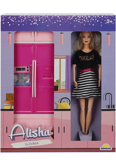 3709 Alisha Mutfak Oyun Seti Buzdolabı/Lavabo/Çamaşır Makinesi