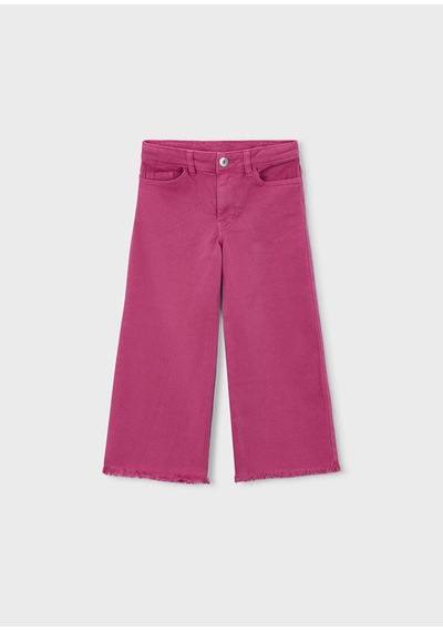 Kız Çocuk Geniş Paçalı Gabardin Pantolon 3588 Pembe