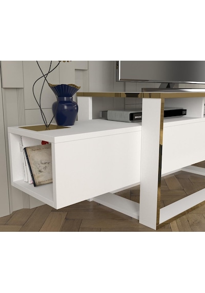 Bianco Tv Sehpası Beyaz - Gold Diğer