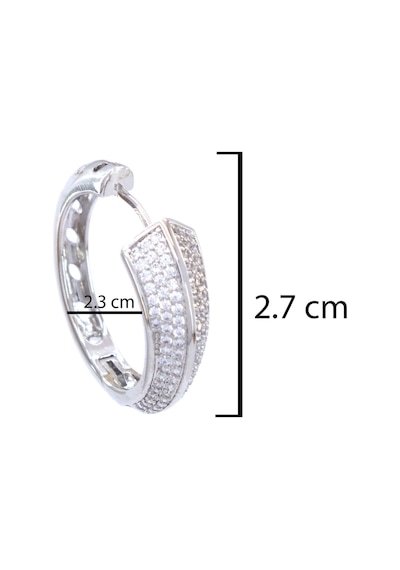 Ferizz 316L Çelik Bayan Taşlı Halka Küpe Unk-355 Bronz