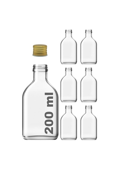 Afracam 200 Cc Kapaklı Cold Brew Şişesi 200 Ml Yassı Soğuk Kahve Cam Şişe 6 Adet Altın/gold Metal Sku: Zeus8690010159151 0